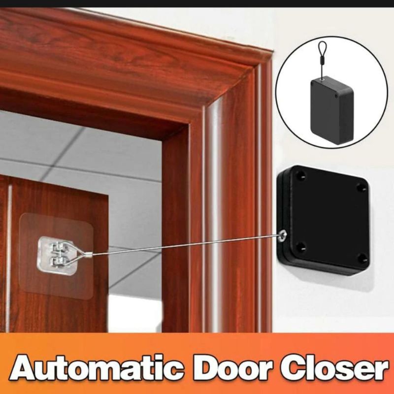 Portable Automatic Door Closer β|Punch-Free, Self-Closing with Pull Force