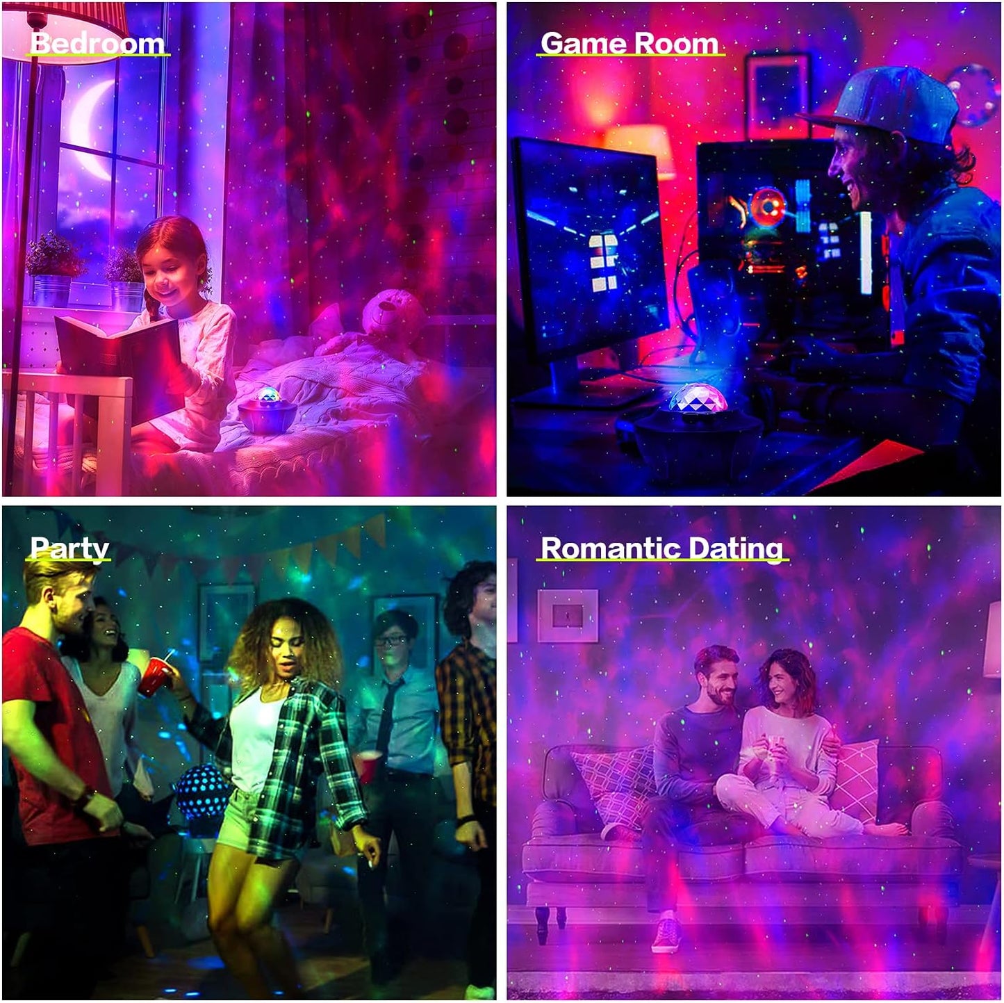 LED Starry Projection Light with Remote Control | A7 LED Starry Projection Light