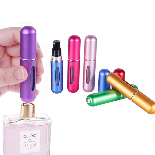Portable Refillable Mini Perfume Atomizer | Travel-Size Spray Bottle | Random Color | 5ml/8ml
